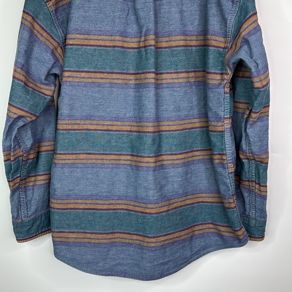 Vintage Arizona Blue Striped Button Up Shirt Medium - Picture 6 of 7